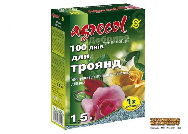 Фото 2 - Удобрения для роз 100 дней Agrecol, 1,5 кг (30182)