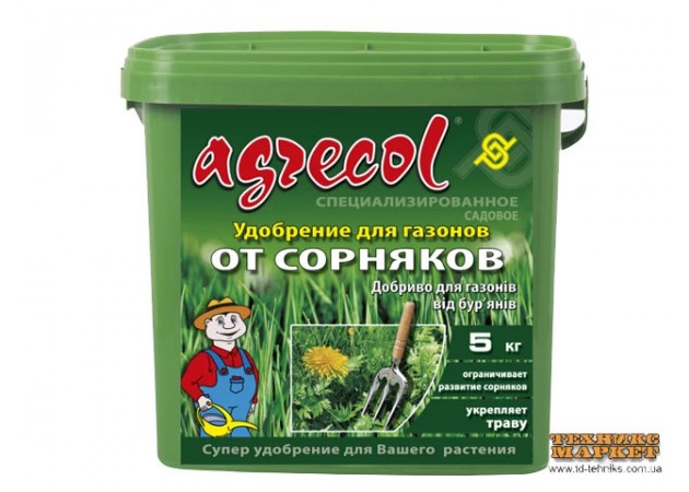 Фото 2 - Удобрение для газонов от сорняков Agrecol, 5 кг (30232)