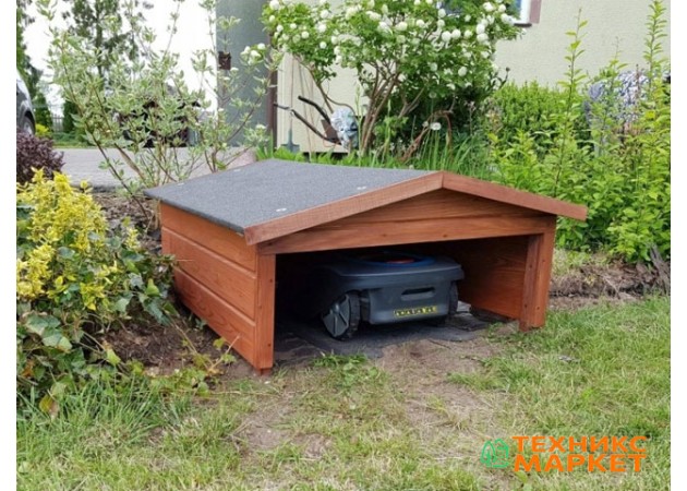Фото 3 - Деревянный гараж для робота-газонокосилки Husqvarna