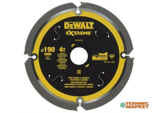 Фото 2 - Універсальний різальний диск DeWalt DT1472 190x30x4T